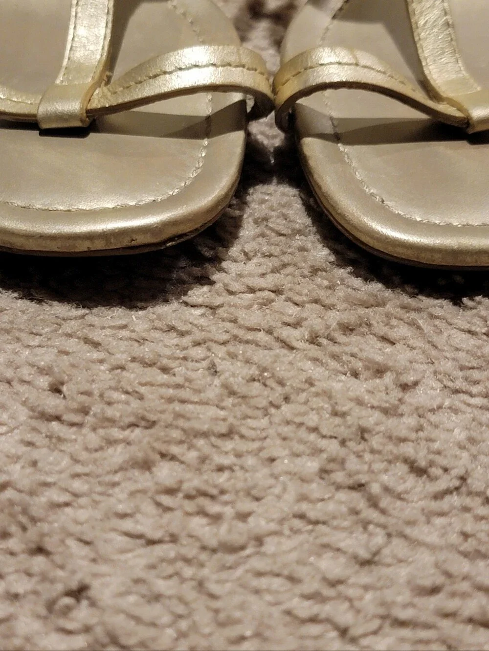 Tory Burch Miller Wedge Sandals Heels Spark Gold Size 7